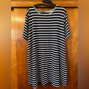 Terri Cloth Blue and White Striped Dress